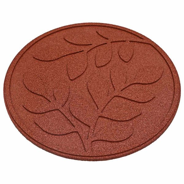 vidaXL Stepping Stone 6 pcs R&oslash;d &Oslash; 44 x 2 cm Gummi