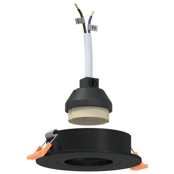 vidaXL Spotlights med søkelys 6 pcs Svart 9 x 9 x cm Aluminium