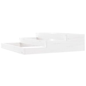 vidaXL Plantekasse hvit 107x107x27 cm heltre furu