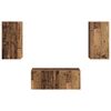 vidaXL TV-benksett Veggmontert 2 pcs Gammelt tre Konstruert tre