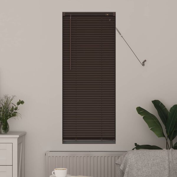 vidaXL Venetiansk persienne M&oslash;rk Brun med M&oslash;nster 150 x 60 cm PVC