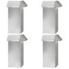 vidaXL Sneglenett 4 stk. 13,5 x 13,5 x 25 cm Galvanisert st&aring;l S&oslash;lv