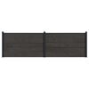 vidaXL Gjerdeplate 2 pcs WPC og Aluminium Svart