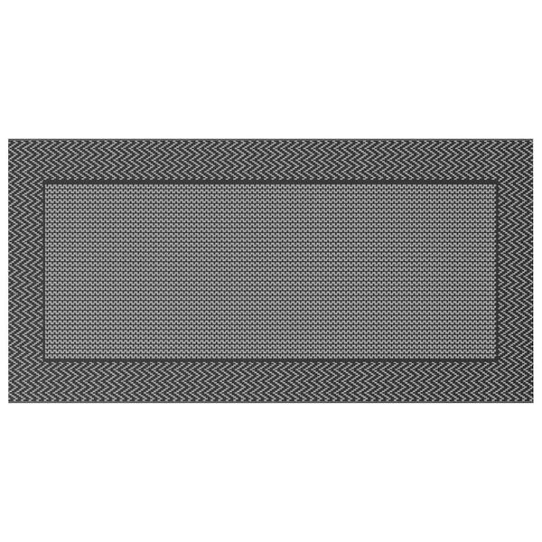 vidaXL Utendørs teppe ARAKIL Svart og grå 300 x 500 cm PP