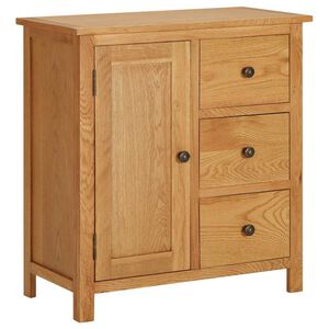 vidaXL Skap 70x35x75 cm heltre eik