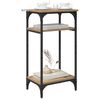 vidaXL Sidetabell med hylle Artisan Eik 40 x 30 x 75 cm Konstruert tre