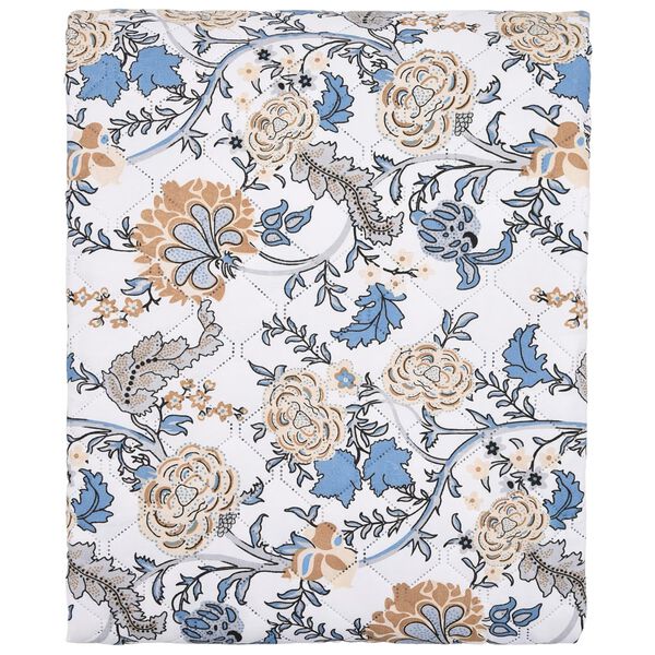 vidaXL Sengeteppe flerfarget 230x260 cm ultrasonisk vattert stoff