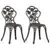 vidaXL Bistrostoler 2 stk bronsest&oslash;pt aluminium