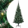 vidaXL Kunstig Forh&aring;ndsopplyst Juletre gr&oslash;nn 150 cm PVC og metall