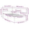 vidaXL Seng med bokhylle uten madrass 75x190 cm heltre furu