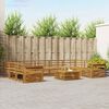vidaXL Sofasett 10 pcs Naturlig Solid akasietre
