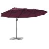 vidaXL Parasoll Bordeaux R&oslash;d 372 x 198 x 243 cm Polyester og aluminium