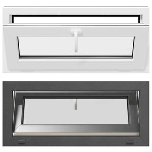 vidaXL Kj&oslash;levindu RISOR 90 x 40 cm PVC og glass Antrasitt