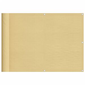 vidaXL Balkongskjerm sand 75x300 cm 100% polyester oxford