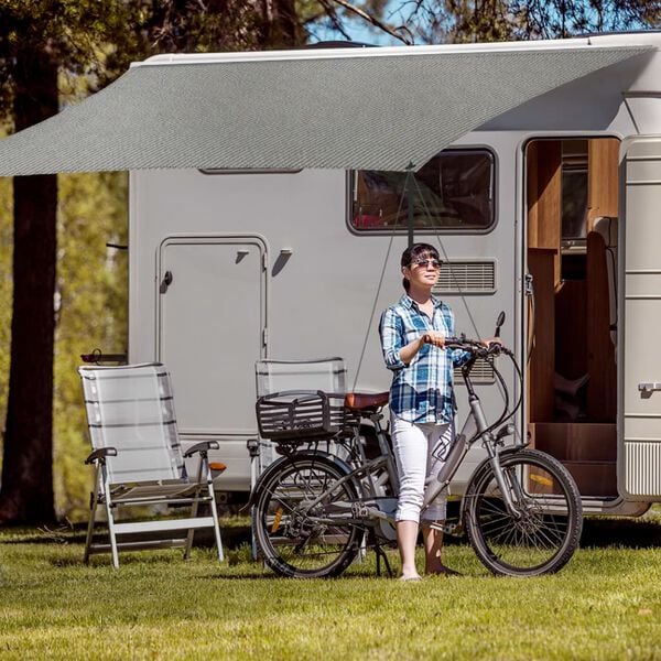 Mestic Skjermduk med LED 2,5x4 m antrasitt