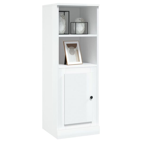 vidaXL Highboard h&oslash;yglans hvit 36x35,5x103,5 cm konstruert tre