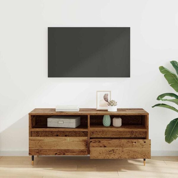 vidaXL TV-skap Gamle tre 100 x 34,5 x 44,5 cm Ingeni&oslash;rtre og jern