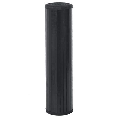 vidaXL Teppe rektangulært svart 80x100 cm bambus