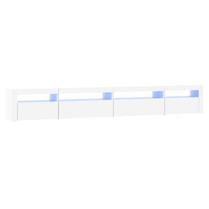 vidaXL TV-benk med LED-lys hvit 270x35x40 cm