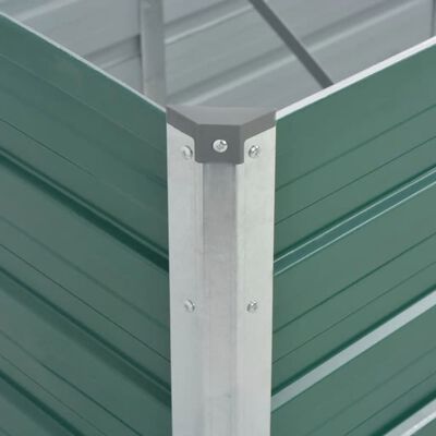 vidaXL Høybed galvanisert stål 240x80x77 cm grønn