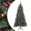 vidaXL Kunstig juletre med 300 LED gr&oslash;nn 210 cm PVC og plast og st&aring;l