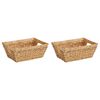vidaXL Oppbevaringskurver 2 pcs Naturlig 38 x 28 x 15 cm Vannhyasint