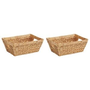vidaXL Oppbevaringskurver 2 pcs Naturlig 38 x 28 x 15 cm Vannhyasint