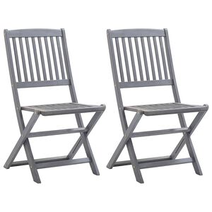 vidaXL Klappstoler 2 stk heltre akasie
