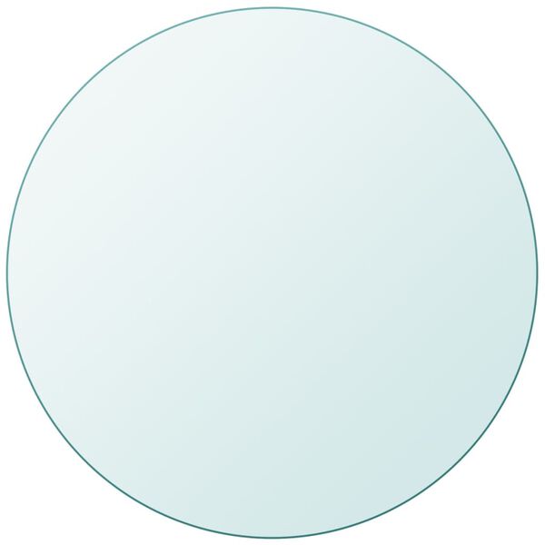 vidaXL Bordplate herdet glass rund 700 mm