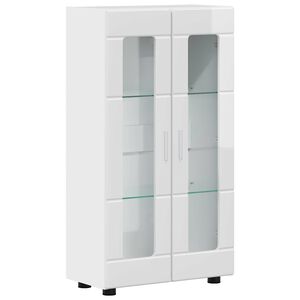 vidaXL Serviesskap FLORIN 55,5 x 29 x 100 cm H&oslash;yglanset hvit