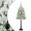 vidaXL Kunstig hengslet juletre med kuler 120 cm 150 LED-lys Varmhvit