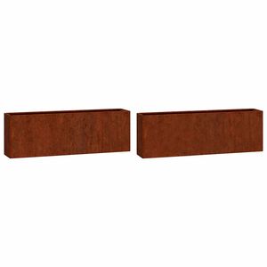 vidaXL Vegghengte plantekasser 2 stk rust 53x10x17 cm cortenst&aring;l