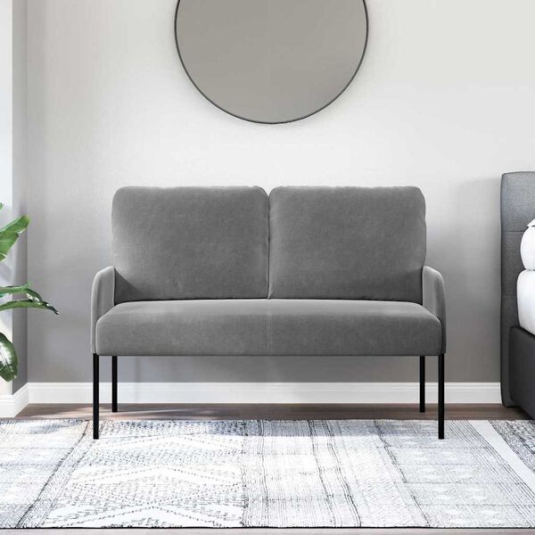 vidaXL Sofaer med pute M&oslash;rkegr&aring; 115 x 56 x 80 cm Kryssfin&eacute;r