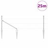 vidaXL Gjerde med innlegg. sølv 0.8 x 25 m PVC-belagt stål