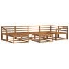 vidaXL Utend&oslash;rs sofa-sett 7 pcs Naturlig Solid akasietre