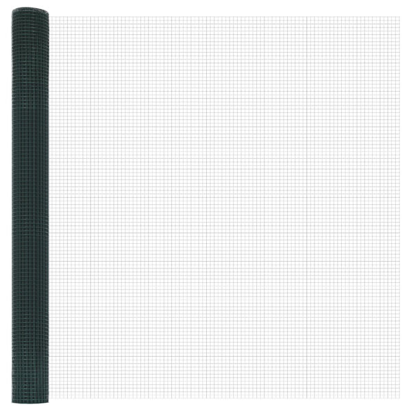 vidaXL Sveist trådgjerde grønn 1.5 x 50 m Stål