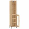 vidaXL Highboard sonoma eik 34,5x34x180 cm konstruert tre