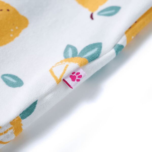 T-skjorte for barn med knyte i fald ecru 92