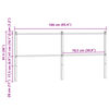 vidaXL Utskiftbar sengegavl brun eik 160 cm konstruert tre og st&aring;l