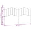 vidaXL Utskiftbar sengegavl i metall hvit 160 cm
