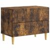 vidaXL Nattbord R&oslash;kt Eik 62 x 34,5 x 48 cm Konstruert tre