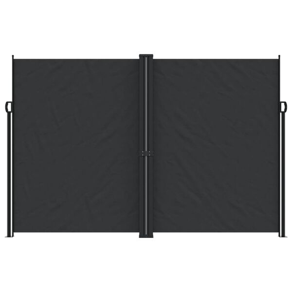 vidaXL Uttrekkbar sidemarkise 220x600 cm svart