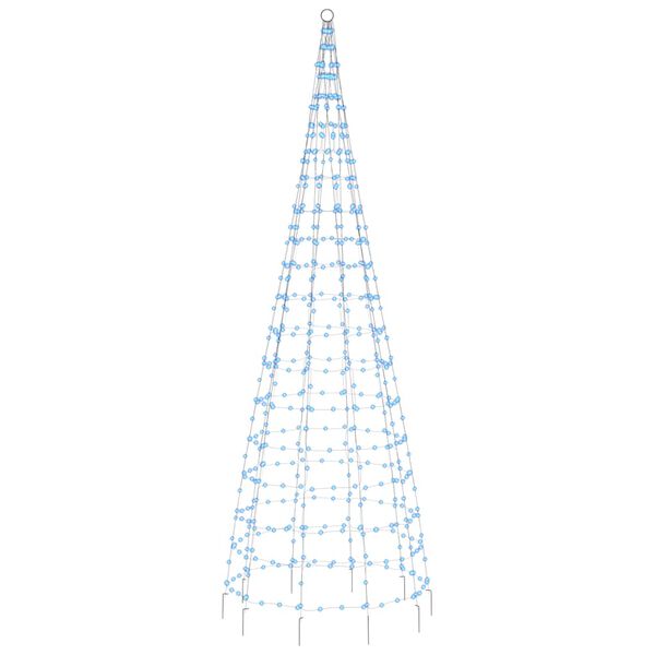 vidaXL LED Juletre p&aring; Flaggstang 550 LEDs Bl&aring; 300 cm