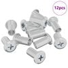 vidaXL L&aring;semutter 12 pcs Nikkel M6 x 15 mm St&aring;l