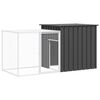 vidaXL Kaninbur antrasitt 200x91x100 cm galvanisert st&aring;l
