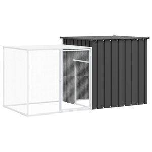 vidaXL Kaninbur antrasitt 200x91x100 cm galvanisert st&aring;l