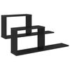 vidaXL Flytende hyller 2 pcs Svart eik 80 x 15 x 30 cm Konstruert tre