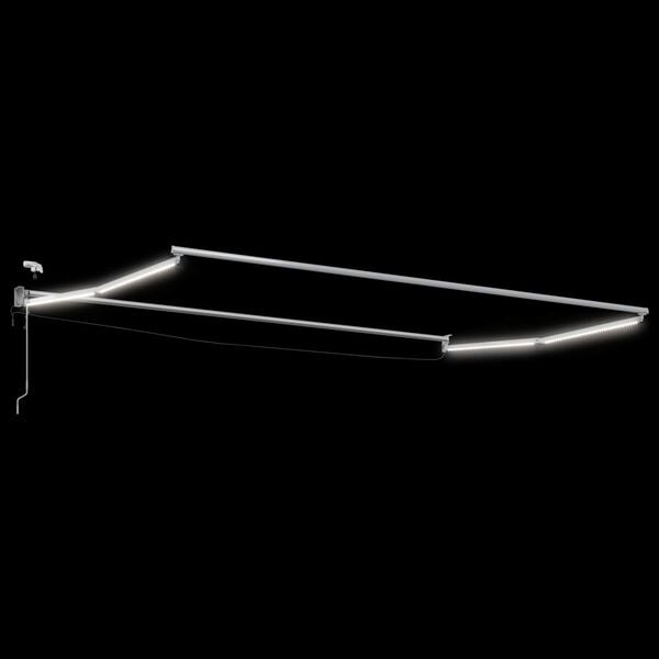 vidaXL Elektrisk Utrekkbar Markise Hvit 4 x 2 m