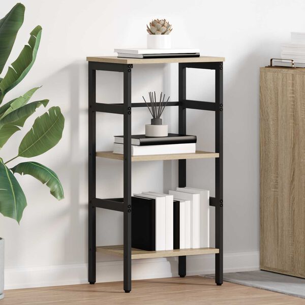 vidaXL Bokhylle Sonoma eik 40 x 29,5 x 81 cm Konstruert tre