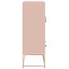 vidaXL Highboard rosa 68x39x111,5 cm stål